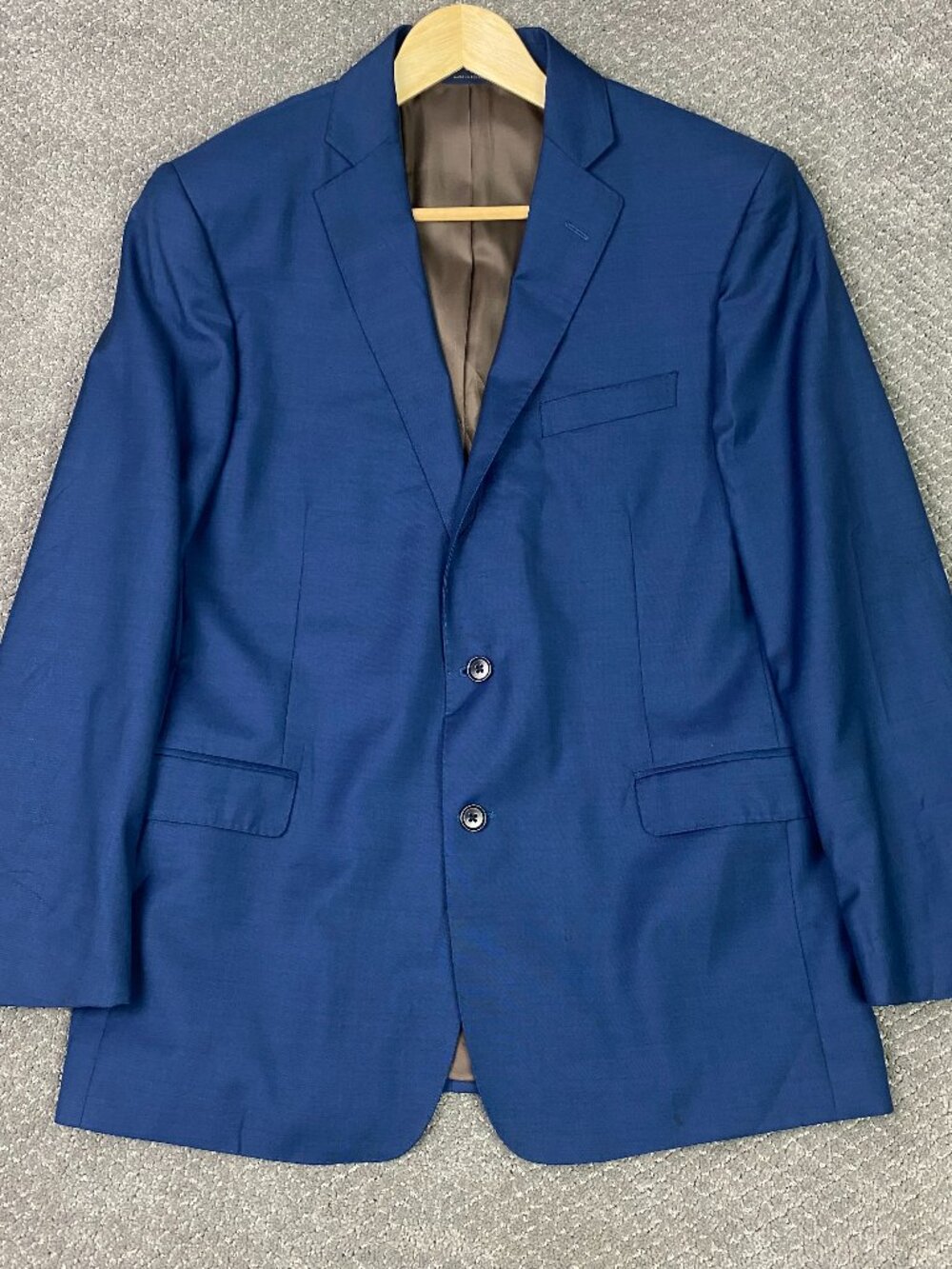 Brooks Brothers Regent Blazer Sport Coat 43R Blue Brooksgate Barberis Canonico